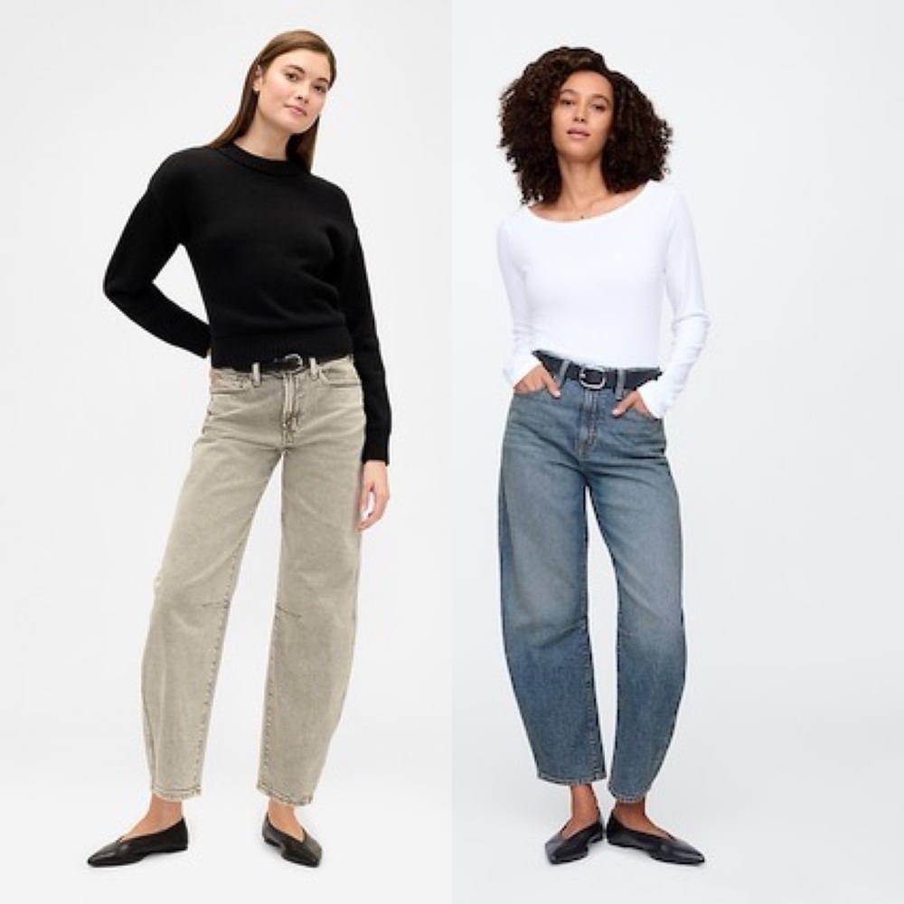 Gap High Rise Barrel Jeans
